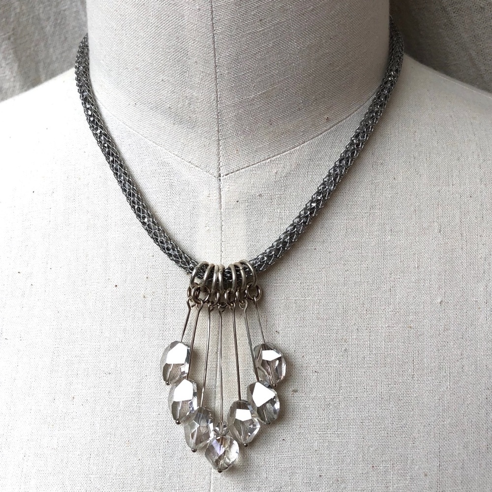 Swarovski Crystals Dangling Pendant Necklace